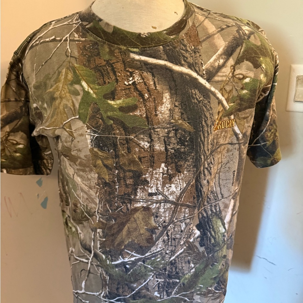 Realtree ROCKY CAMO SHORT-SLEEVE PERFORMANCE TEE SHIRT Size‎ Large